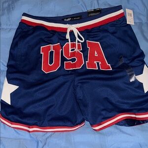 Brooklyn Cloth Navy USA Shorts with Red and White Accents